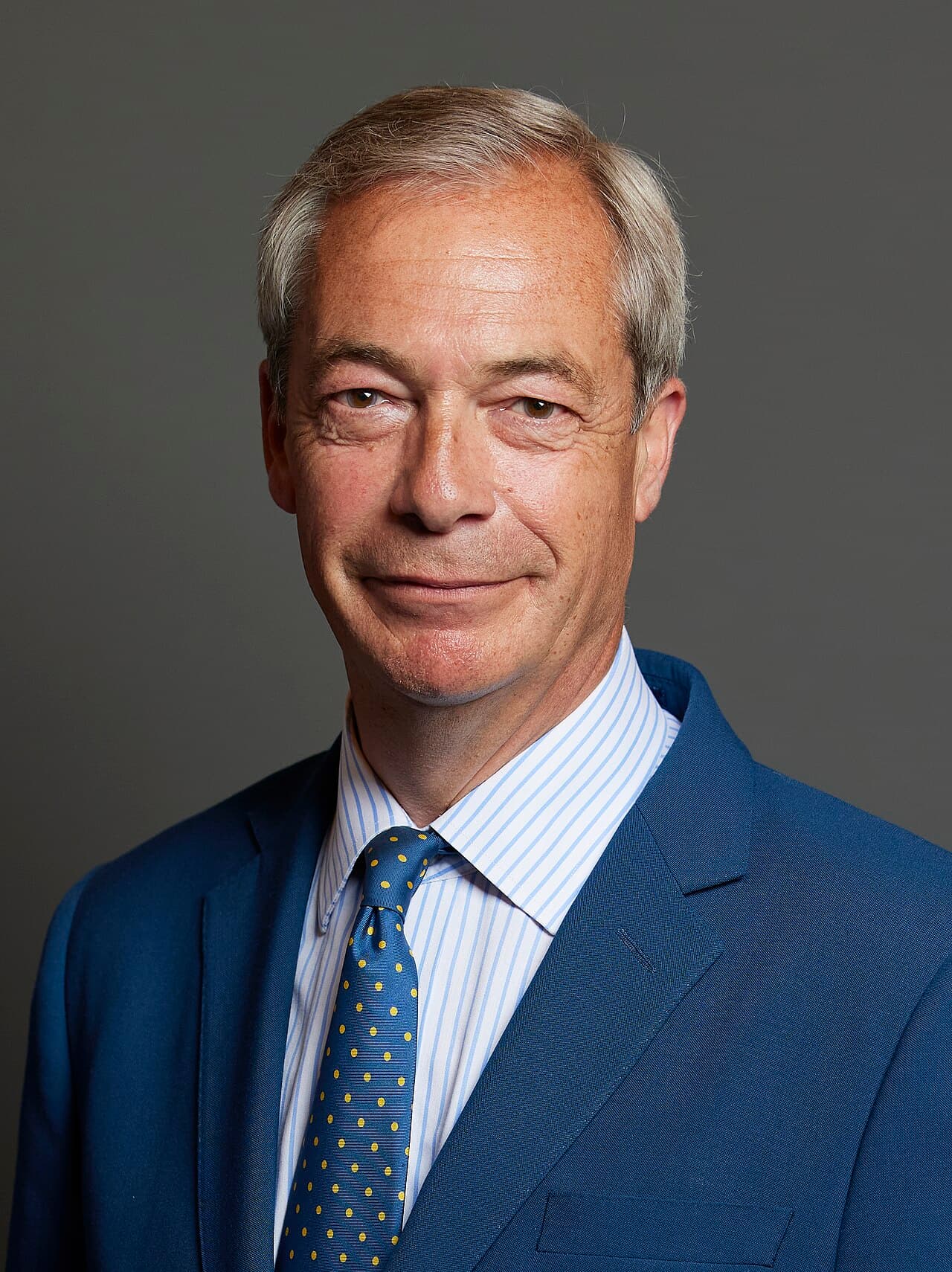 FILE – Official portrait of Nigel Farage MP, 11 July 2024