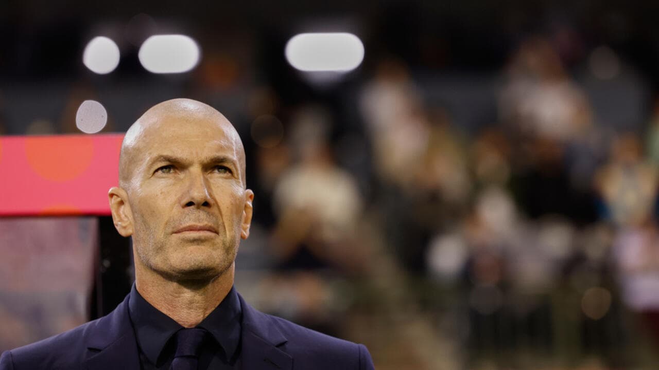 Cover image: France's coach Zinedine Zidane stands before the UEFA Nations League soccer match between Belgium and France in Brussels, Monday, Sept. 28, 2026. © G. Van den Wijngaert, AP