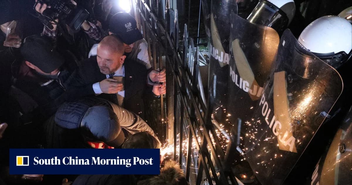 Poland President cancels Africa trip as riot police guard constitutional court