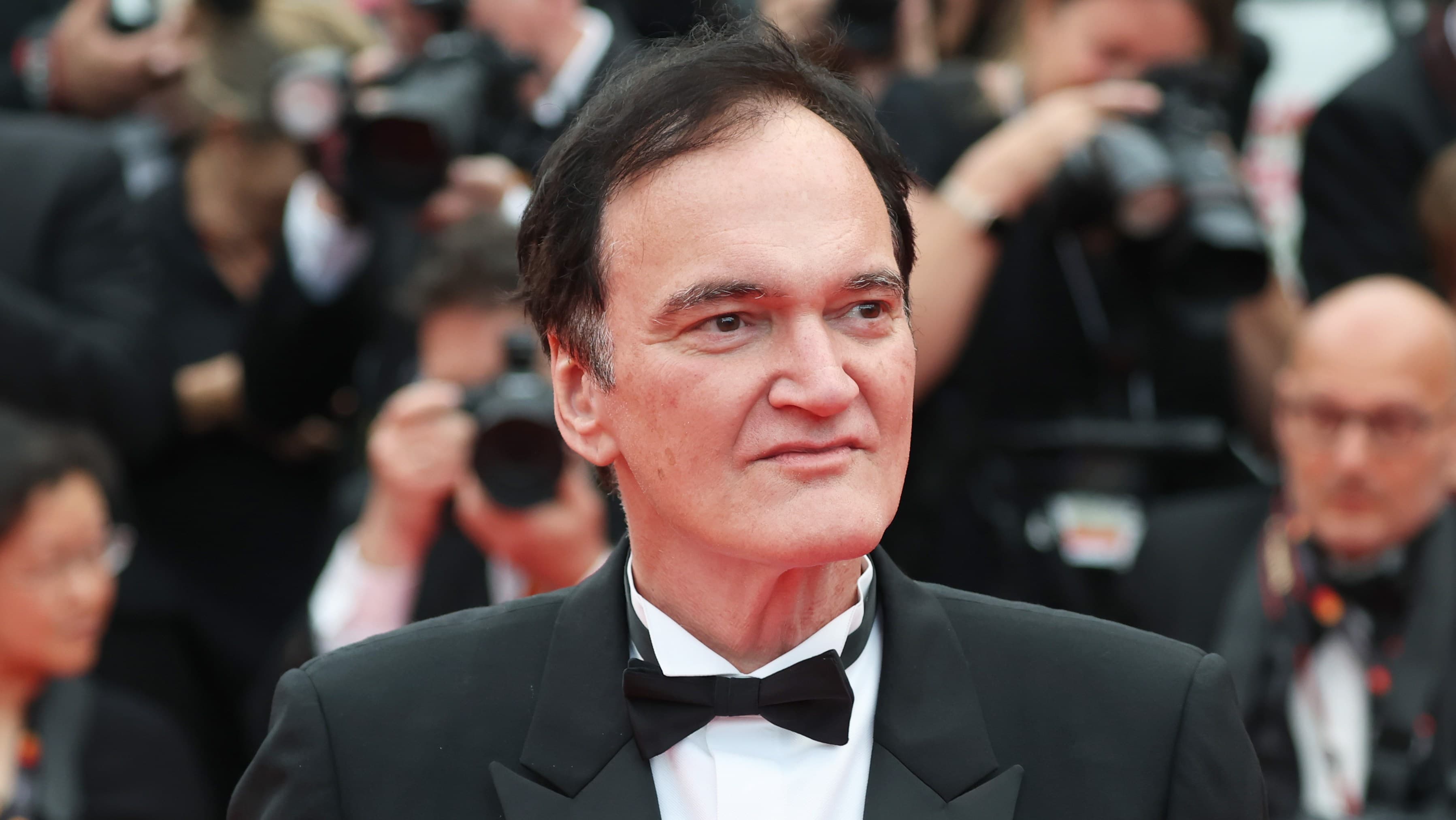 CANNES, FRANCE - MAY 13: Quentin Tarantino attends the red carpet for the opening ceremony and "Partir Un Jour" (Leave One Day) screening at the 78th annual Cannes Film Festival at Palais des Festivals on May 13, 2025 in Cannes, France.