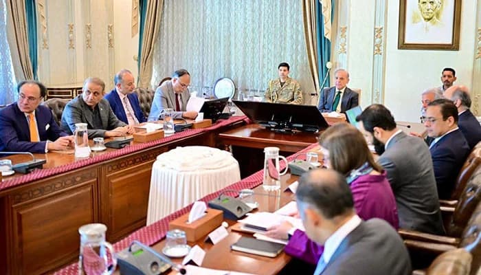 Prime Minister Shehbaz Sharif chairs a meeting to review progress on AI and digitalisation initiatives and cooperation with Alibaba Group in Islamabad on October 28, 2026.