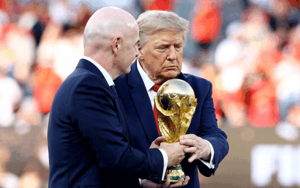 Boos Erupt as Trump and Infantino Enter Field for World Cup Trophy Ceremony Boos Erupt as Trump and Infantino Enter Field for World Cup Trophy Ceremony