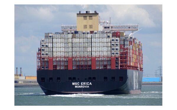 Giant Container Ship MSC Erica Berths at Karachi Port