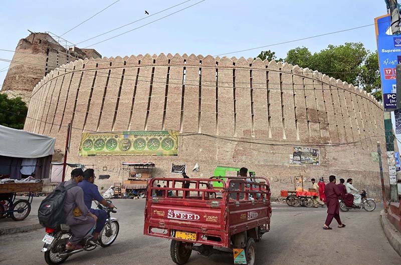 Vehicles Continue Routine Traffic at Historic Pukka Fort