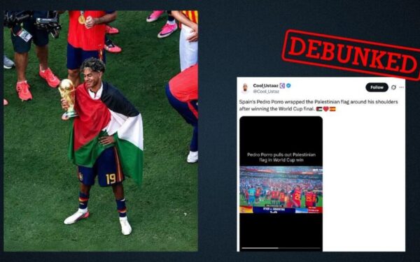 Fake images circulate of Spanish World Cup players with Palestinian flags Fake images circulate of Spanish World Cup players with Palestinian flags