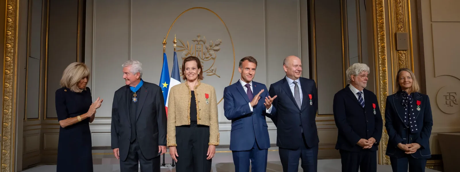 French President Honors Hollywood Legends French President Honors Hollywood Legends