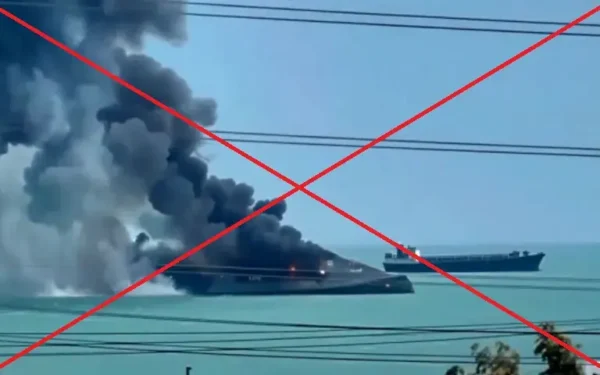 Fact check: Viral video does not show Iranian Navy destroying ship in Strait of Hormuz