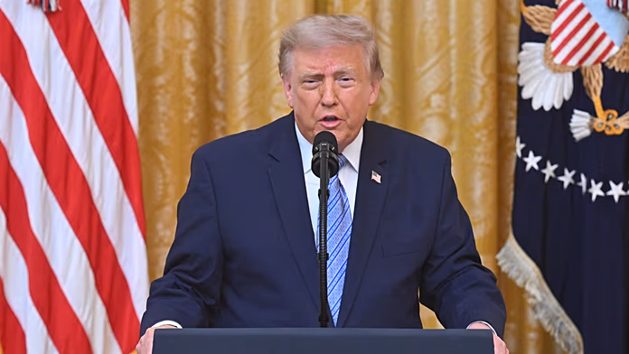 Trump renews claims of election interference in White House address