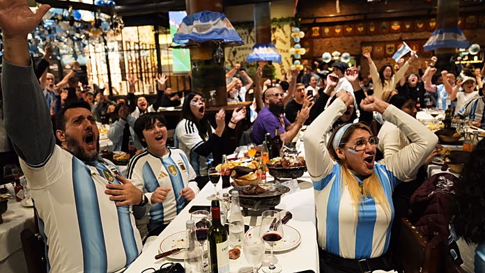 Argentina fans celebrate World Cup semifinal win Argentina fans celebrate World Cup semifinal win