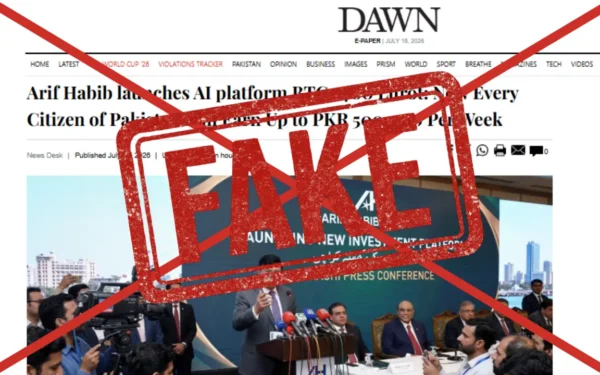 Dawn warns of fake website spreading false information about AI platform Dawn warns of fake website spreading false information about AI platform
