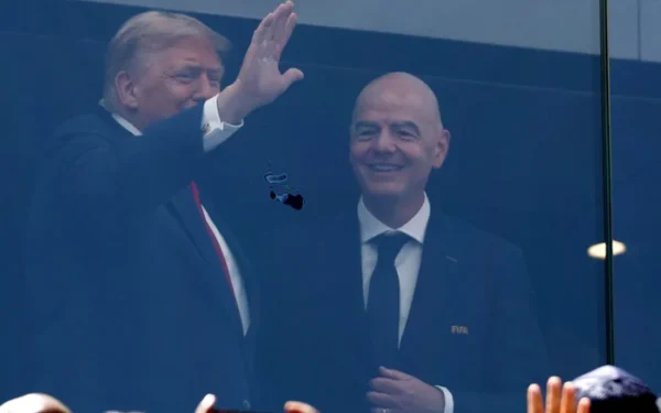 Trump attends World Cup final with FIFA chief Trump attends World Cup final with FIFA chief