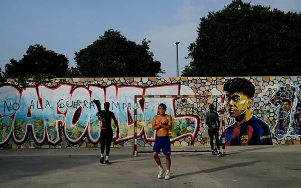 World Cup final sparks pride in Barcelona neighbourhood World Cup final sparks pride in Barcelona neighbourhood