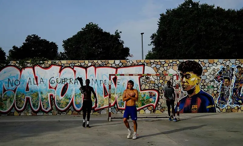 World Cup final sparks pride in Barcelona neighbourhood World Cup final sparks pride in Barcelona neighbourhood