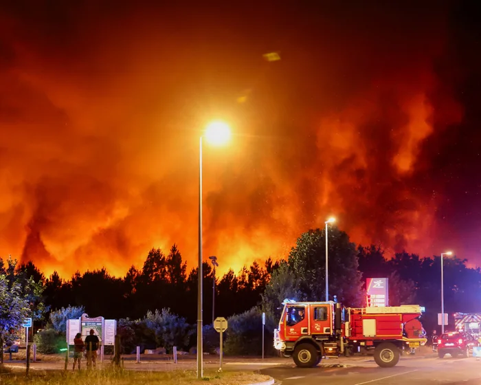 Exhausted firefighters battle France’s ‘megafire’
