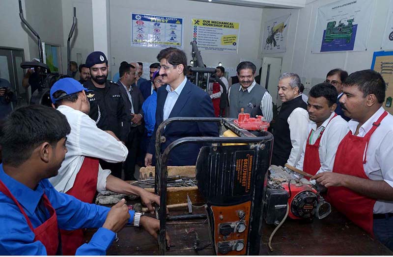 Sindh Chief Minister Inspects Rehabilitation Workshop Sindh Chief Minister Inspects Rehabilitation Workshop