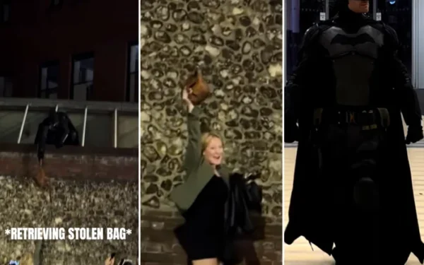 Batman costume wearer recovers stolen handbag in Norwich Batman costume wearer recovers stolen handbag in Norwich