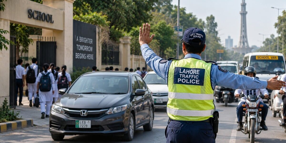 Lahore Traffic Police Boosts Presence During School Hours