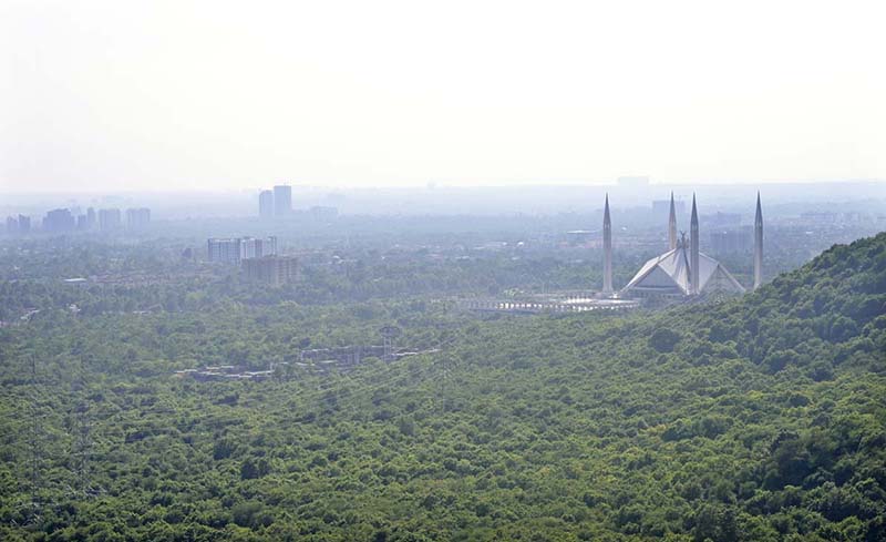 Hazy Atmosphere Observed Over Faisal Masjid in Federal Capital Hazy Atmosphere Observed Over Faisal Masjid in Federal Capital