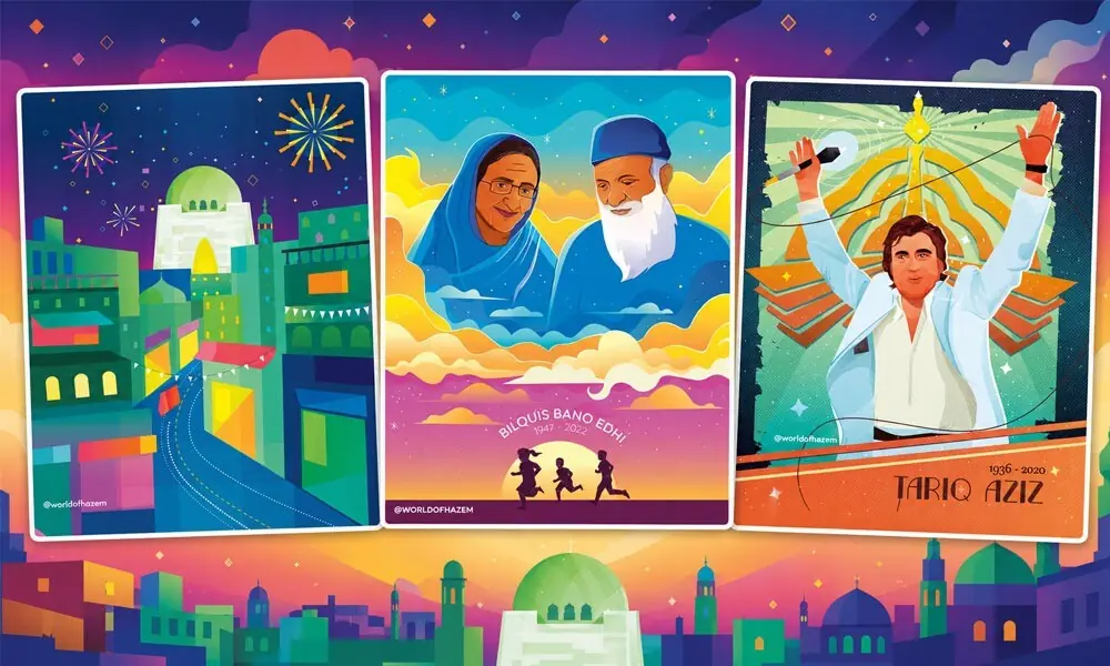 Pakistani Illustrator Hazem Asif Pioneers Desi Futurism in Global Market