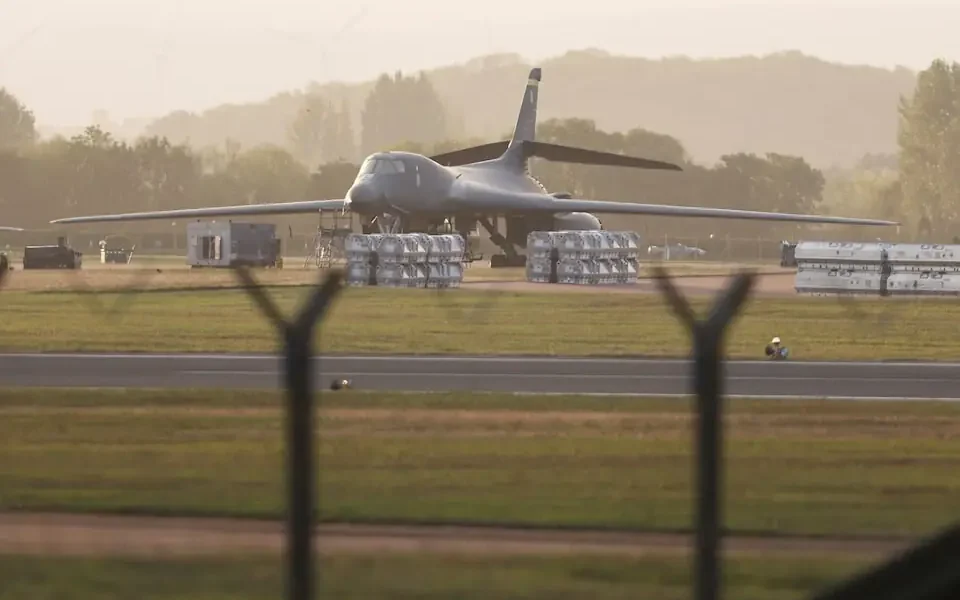 British police arrest five men near US air base British police arrest five men near US air base