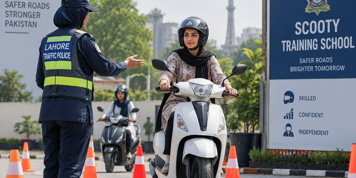 Lahore Traffic Police Launches Five Scooty Training Schools for Women Lahore Traffic Police Launches Five Scooty Training Schools for Women