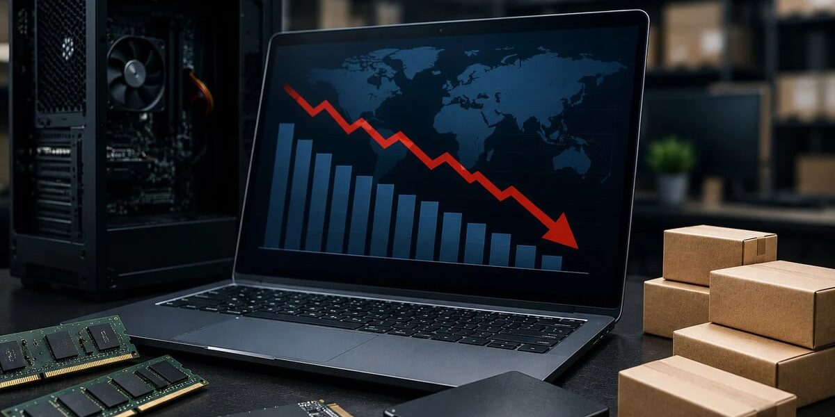 Global PC Sales Plunge as Laptop Prices Soar