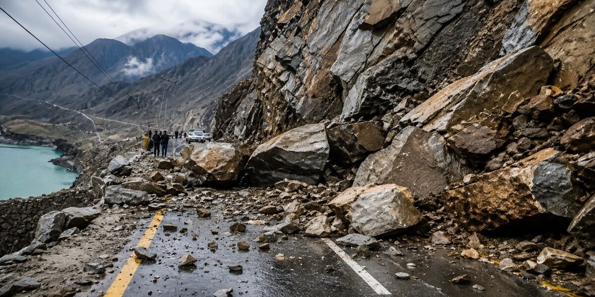 Baltistan Road Closed Due to Massive Landslide Baltistan Road Closed Due to Massive Landslide