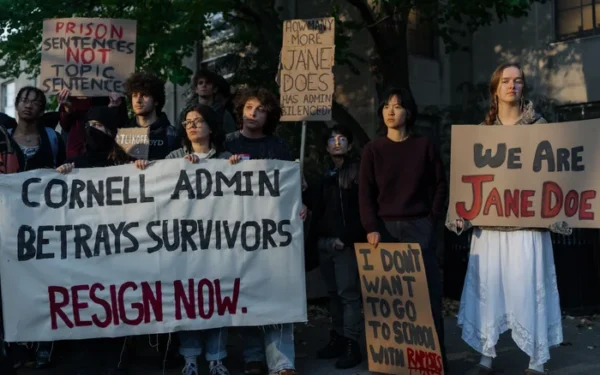 Cornell students protest over mishandled rape allegations
