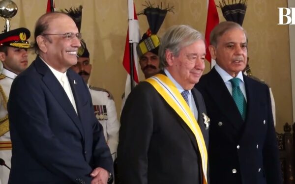 President Zardari Honours UN Chief Guterres with Nishan-e-Imtiaz President Zardari Honours UN Chief Guterres with Nishan-e-Imtiaz