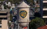 Warner Bros. Water Tower Repainted with Skydance Logo