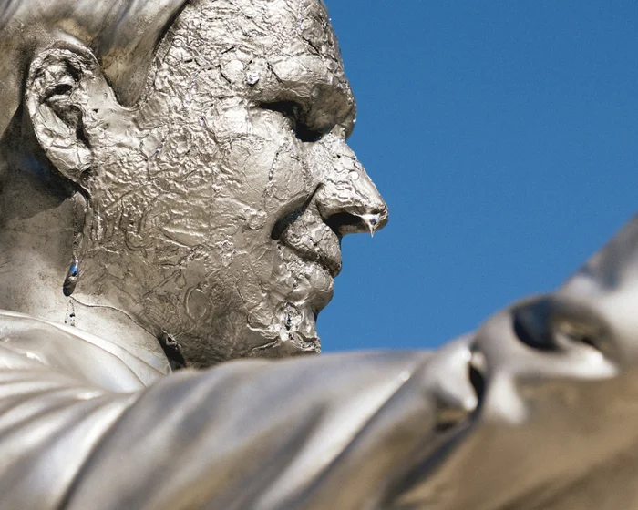 Melting statue highlights Florida governor’s stance on climate crisis