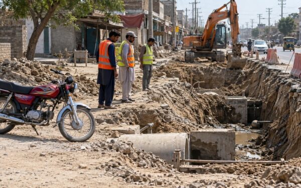 Railway Police Halt KMC Road Project in Karachi Railway Police Halt KMC Road Project in Karachi