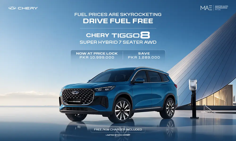 Chery Master Offers PKR 1.29 Million Savings on Tiggo 8 Super Hybrid AWD Chery Master Offers PKR 1.29 Million Savings on Tiggo 8 Super Hybrid AWD