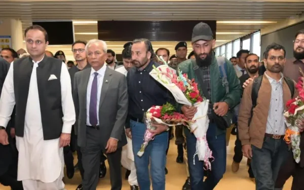 Three Pakistani Crew Members Rescued from Hijacked Vessel Return Home Three Pakistani Crew Members Rescued from Hijacked Vessel Return Home