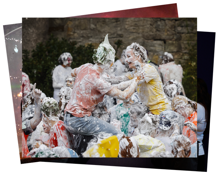 St Andrews students turn Raisin Monday into foam fight St Andrews students turn Raisin Monday into foam fight