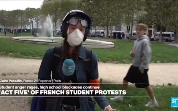 Student protests in Paris escalate with tear gas and fires